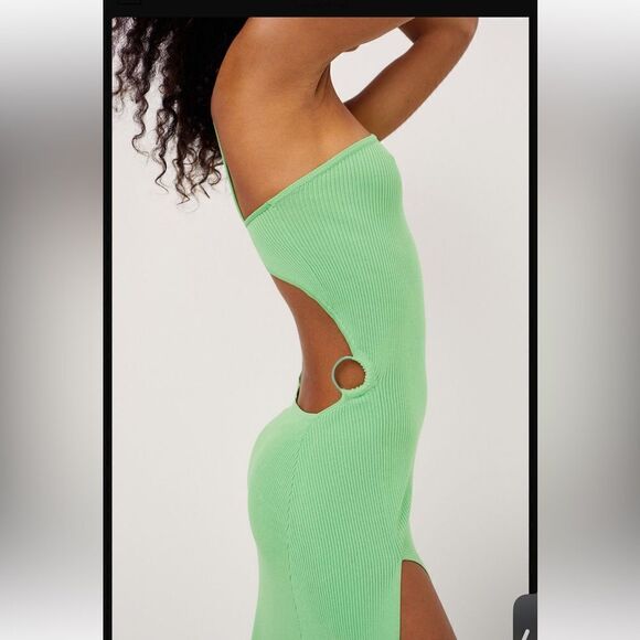 For Love And Lemons Keisha Maxi Dress -Green New Medium - Picture 5 of 16